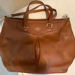 Coach brown over the shoulder bag